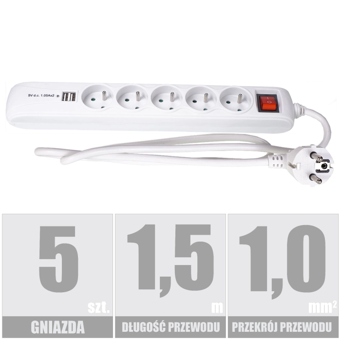 RUM-LUX | PM/5-3-1,5M+W+2XUSB 3x1,0 BIAŁY | pm-5-3-1,5m+w+2xusb_3x1,0_bialy_[f001].jpg